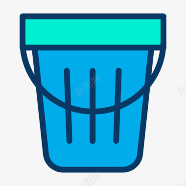 水桶栽培3线颜色图标图标