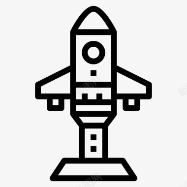 创业火箭宇宙飞船图标图标