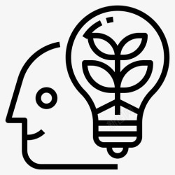 增长思维绿色思维生态增长图标高清图片