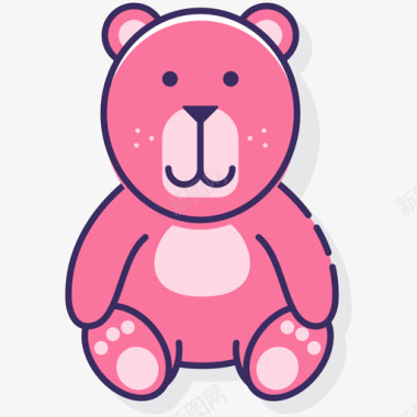 熊动物22线形颜色图标图标