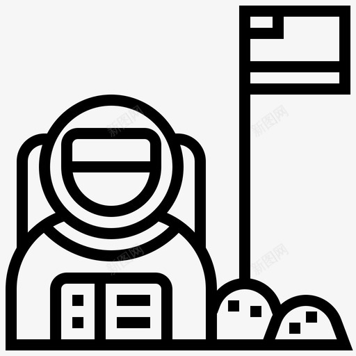 宇航员航天技术4线性图标svg_新图网 https://ixintu.com 宇航员 线性 航天技术4