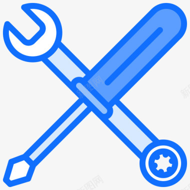 螺丝刀63号工具蓝色图标图标