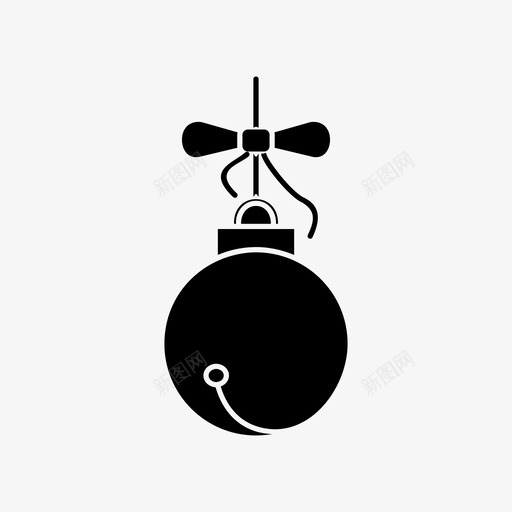 圣诞铃球装饰品图标svg_新图网 https://ixintu.com 圣诞 圣诞铃 球 装饰品