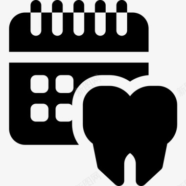 日历牙医33填充图标图标