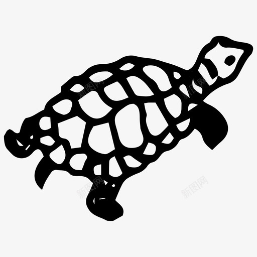 海龟手绘海洋图标svg_新图网 https://ixintu.com 世界 手绘 水下 海洋 海龟