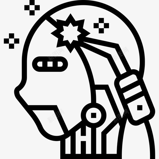 机器人人工智能47线性图标svg_新图网 https://ixintu.com 人工智能 机器人 线性