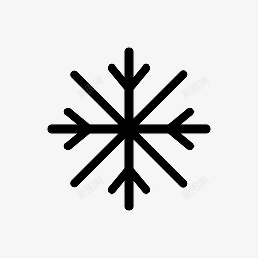 雪雪元素雪花图标svg_新图网 https://ixintu.com 元素 雪花