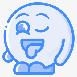 傻人有傻福傻表情人1蓝色图标高清图片