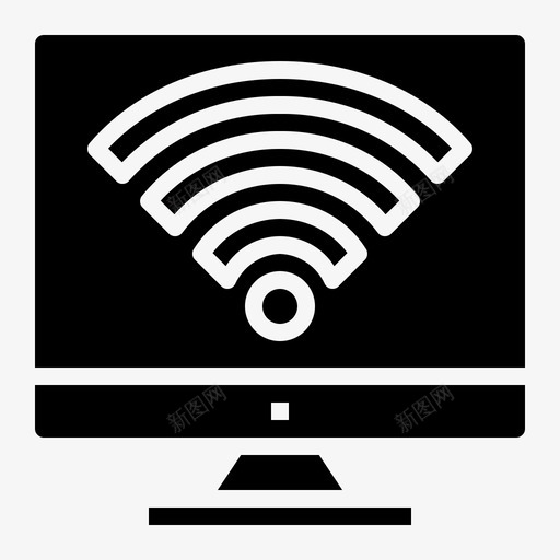 wifi互联网技术图标svg_新图网 https://ixintu.com wifi 互联网 技术 无线