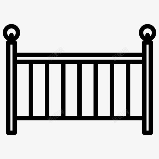 床孩子婴儿床图标svg_新图网 https://ixintu.com 婴儿床 孩子 床