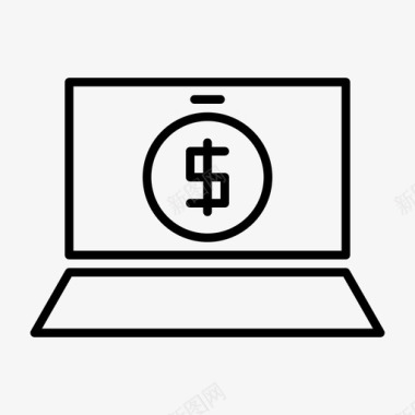 笔记本电脑收入收入技术图标图标