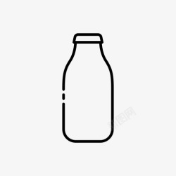 南山牛奶送奶瓶子罐子果汁图标高清图片