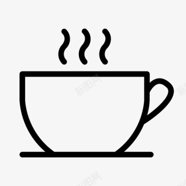 带盘子的热咖啡热咖啡热饮料图标图标
