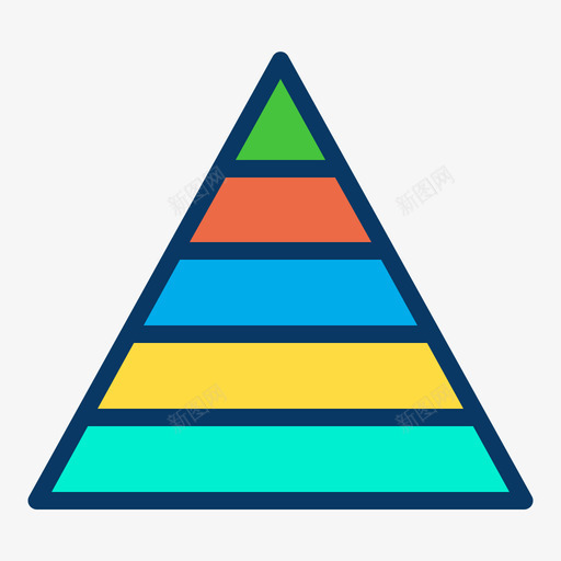 金字塔健康21线性颜色图标svg_新图网 https://ixintu.com 健康 线性 金字塔 颜色