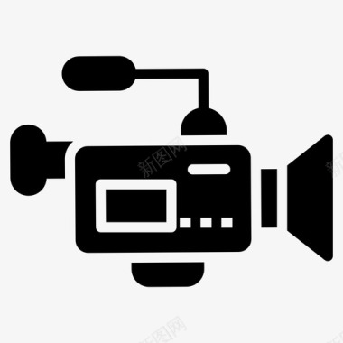 专业电影摄影机电影摄录机摄像机图标图标