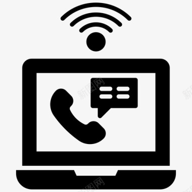 在线通信呼叫通话互联网通话图标图标