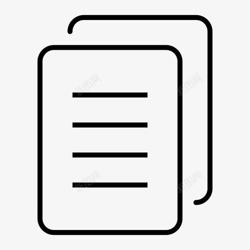 复制文档纸张图标svg_新图网 https://ixintu.com 复制 文档 纸张 重复