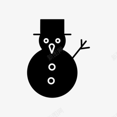 雪人圣诞节形状图标图标