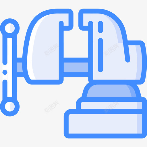 虎钳木工1号蓝色图标svg_新图网 https://ixintu.com 1号 木工 蓝色 虎钳