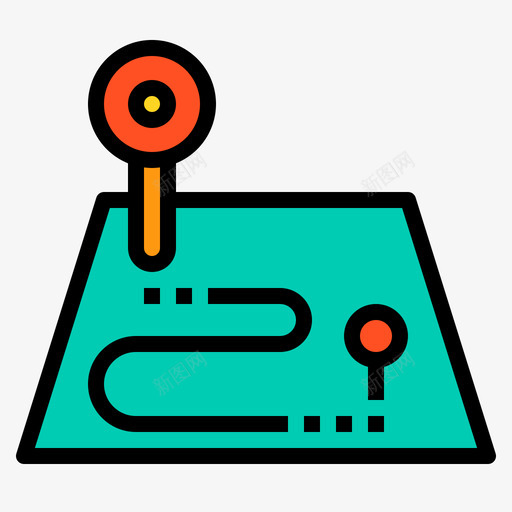 路线导航35线型颜色图标svg_新图网 https://ixintu.com 导航 线型 路线 颜色