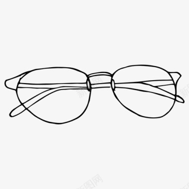 手绘眼镜款式太阳镜图标图标