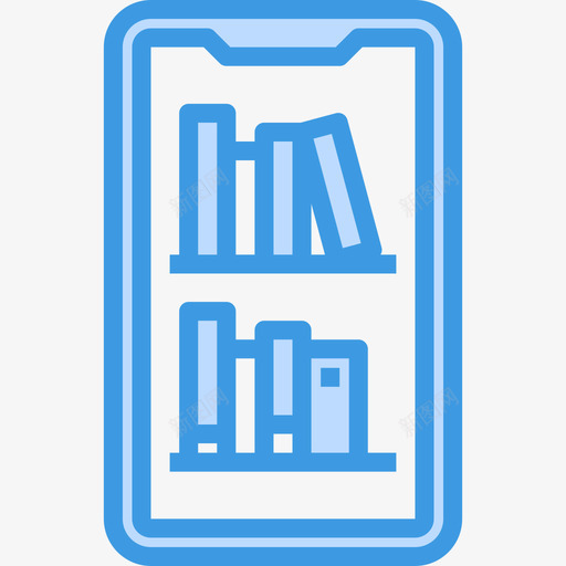 在线图书馆教育216蓝色图标svg_新图网 https://ixintu.com 图书馆 在线 教育 蓝色