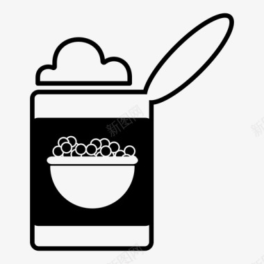 豆类罐头豌豆罐头食品图标图标