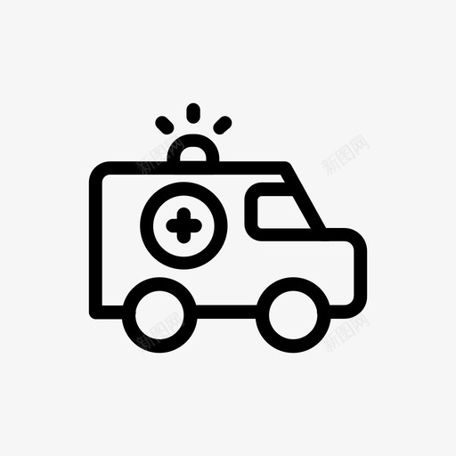 救护车汽车运输工具图标svg_新图网 https://ixintu.com 救护车 汽车 运输工具