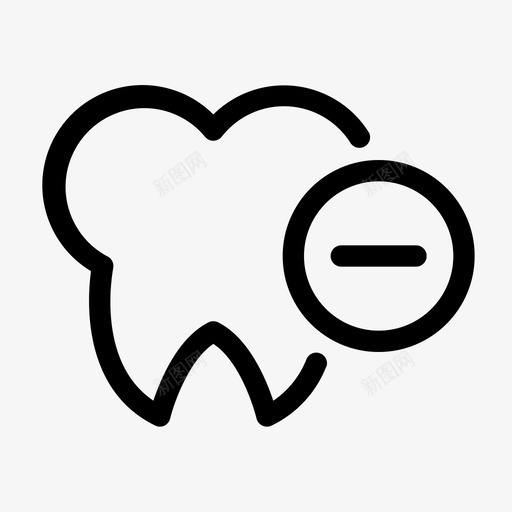 拔牙牙科丢失图标svg_新图网 https://ixintu.com 丢失 拔牙 牙科 牙齿线