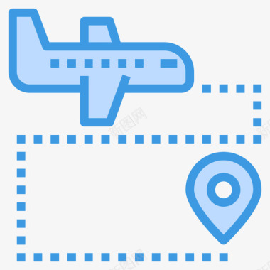 机场导航36蓝色图标图标