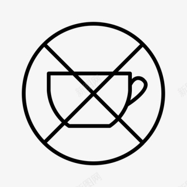 没有咖啡因没有咖啡咖啡线很薄图标图标