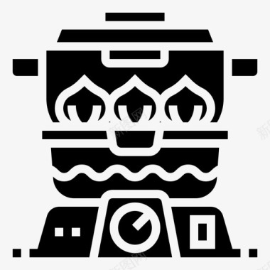 蒸锅烹饪68字形图标图标