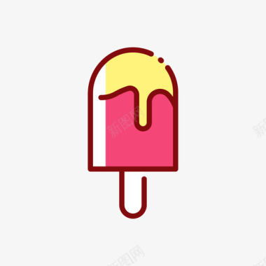 冰淇淋糖果和糖果8线性颜色图标图标
