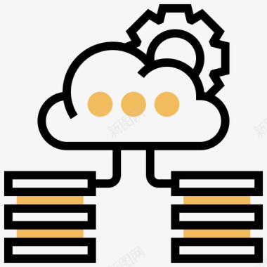 云存储数据库管理4黄影图标图标