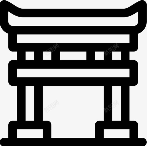 GateTori日语29线性图标svg_新图网 https://ixintu.com Gate Tori 日语 线性