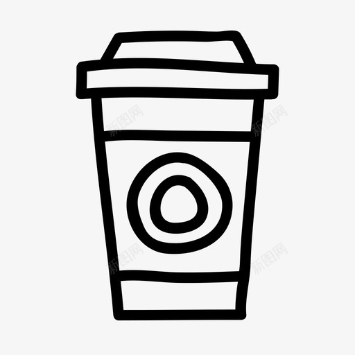 外卖咖啡热饮外卖图标svg_新图网 https://ixintu.com 外卖 外卖咖啡 手绘咖啡 热饮 茶