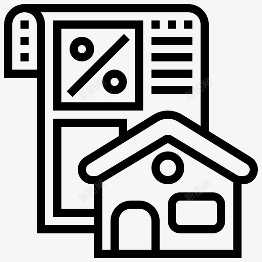 住房贷款房地产金融图标svg_新图网 https://ixintu.com 住房贷款 房地产 线路 货币 金融 银行