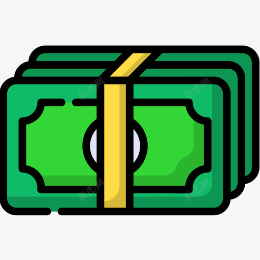货币经济46线性颜色图标svg_新图网 https://ixintu.com 线性颜色 经济46 货币