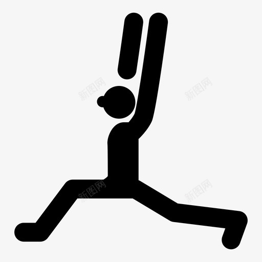 弓箭步运动姿势图标svg_新图网 https://ixintu.com 伸展 力量 姿势 弓箭步 瑜伽 瑜伽姿势 运动
