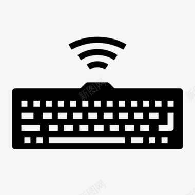 键盘计算机44实心图标图标