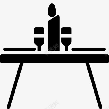 餐桌蜡烛盘子图标图标