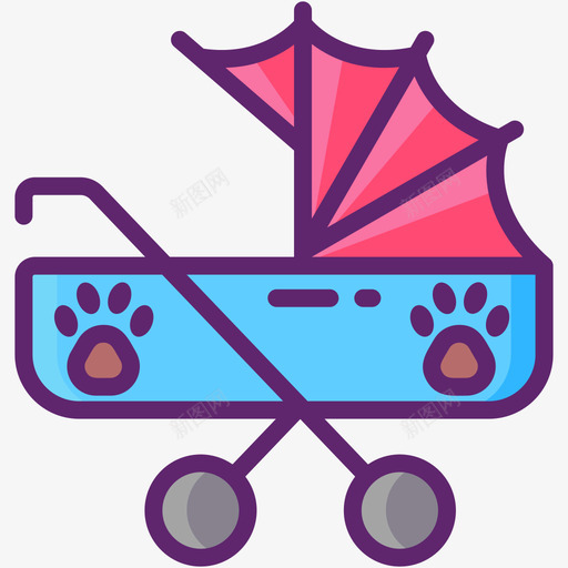 婴儿车宠物美容3线性颜色图标svg_新图网 https://ixintu.com 婴儿车 宠物美容 线性 颜色