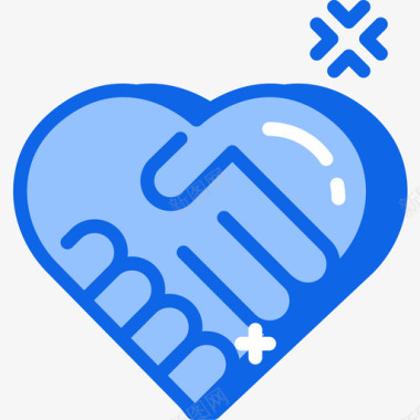 握手慈善47蓝色图标图标