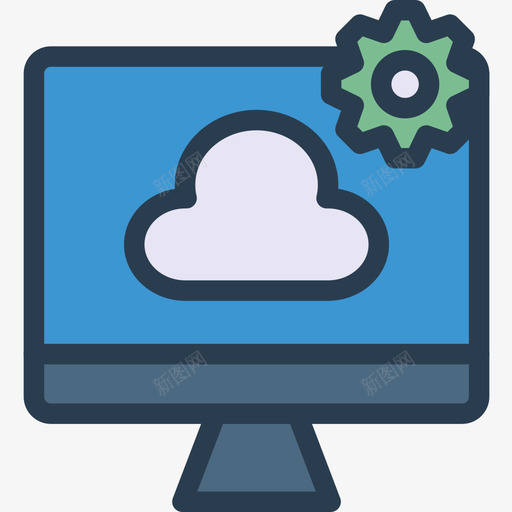 云计算网页与编程2线性色彩图标svg_新图网 https://ixintu.com 云计算 线性 编程 网页设计 色彩
