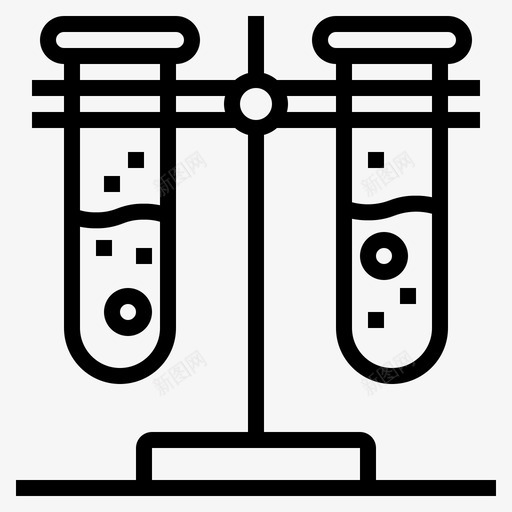 试管化学39线性图标svg_新图网 https://ixintu.com 化学 线性 试管