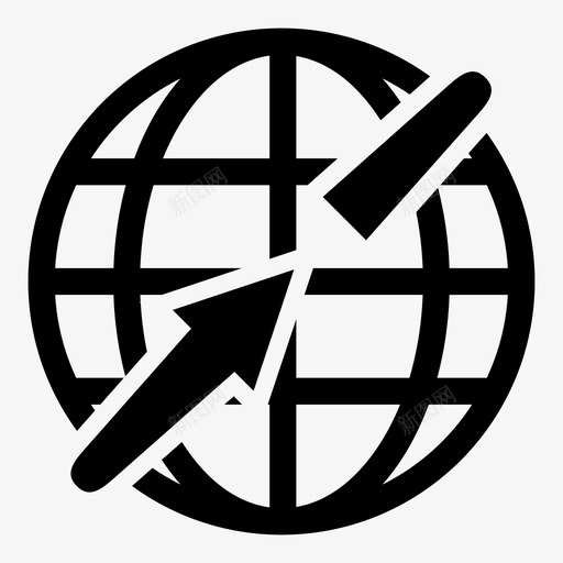 全球无处不在探索图标svg_新图网 https://ixintu.com 世界 全球 探索 旅行 无处不在 网络