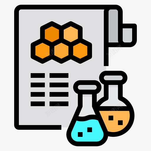 报告化学35线性颜色图标svg_新图网 https://ixintu.com 化学 报告 线性 颜色