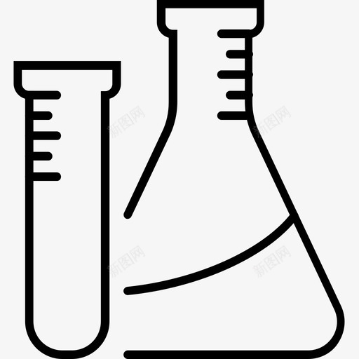 实验室烧瓶研究测试图标svg_新图网 https://ixintu.com 化学 实验室烧瓶 测试 研究 试管