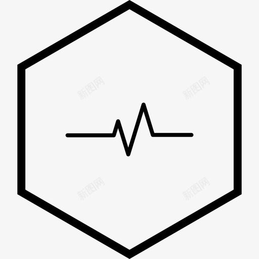 脉搏率心电图心跳图标svg_新图网 https://ixintu.com 医疗 心电图 心跳 脉搏率