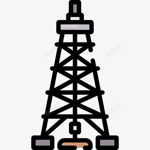 井架工业流程33线性颜色图标svg_新图网 https://ixintu.com 井架 工业流程33 线性颜色